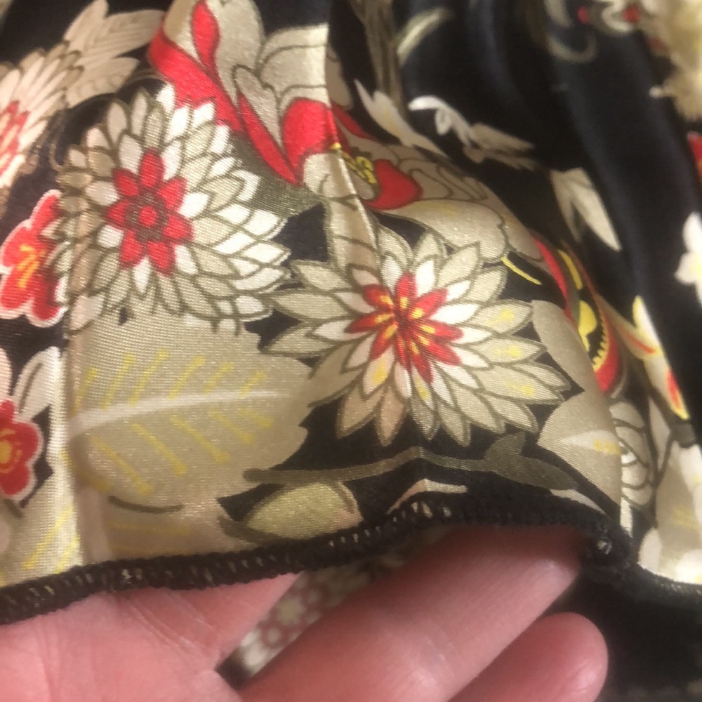 Betsy & Adam by Linda Bernell triangle halter top pleated maxi dress Asi… - Picture 13 of 15